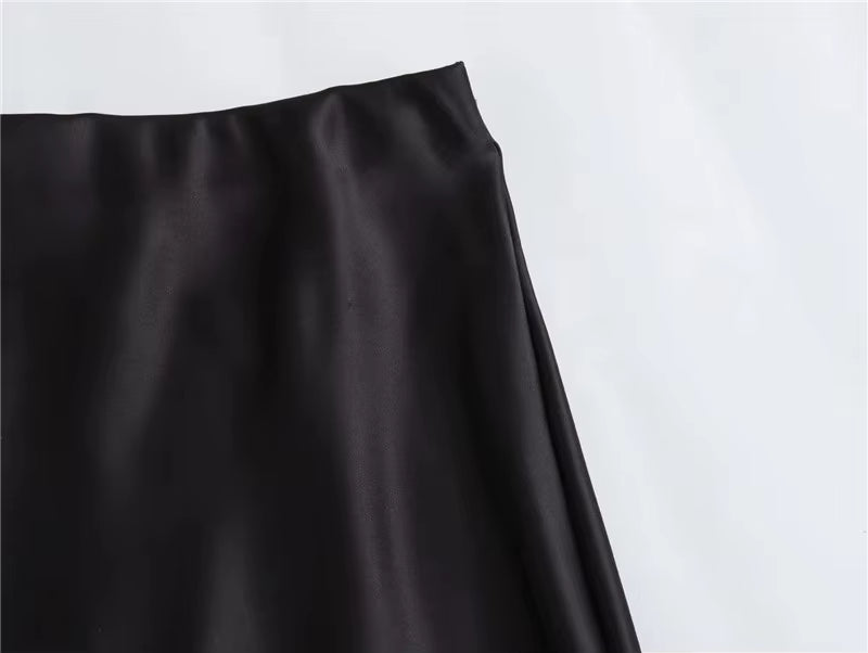 Women’s Satin Midi Skirt